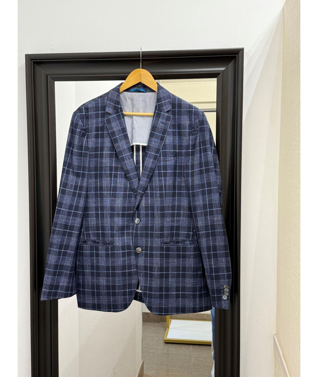 HUGO BOSS Синий шерстяной пиджак, фото 10