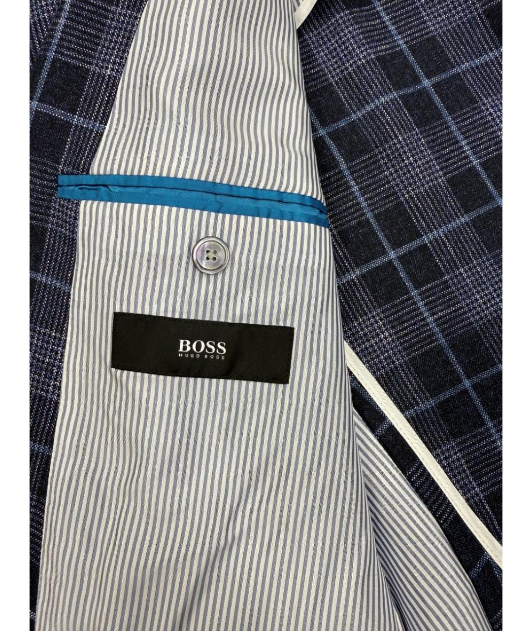 HUGO BOSS Синий шерстяной пиджак, фото 3