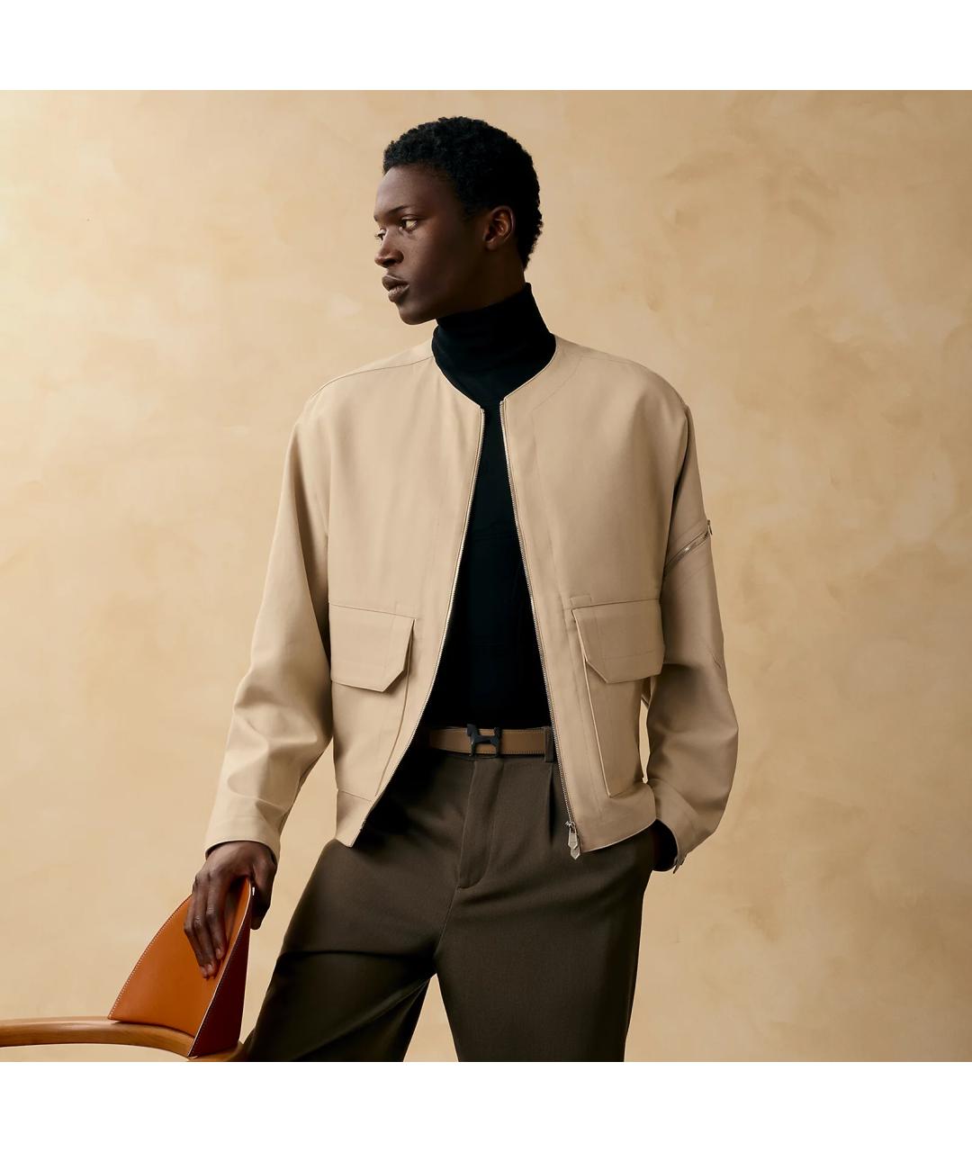 HERMES Антрацитовый кожаный ремень, фото 3