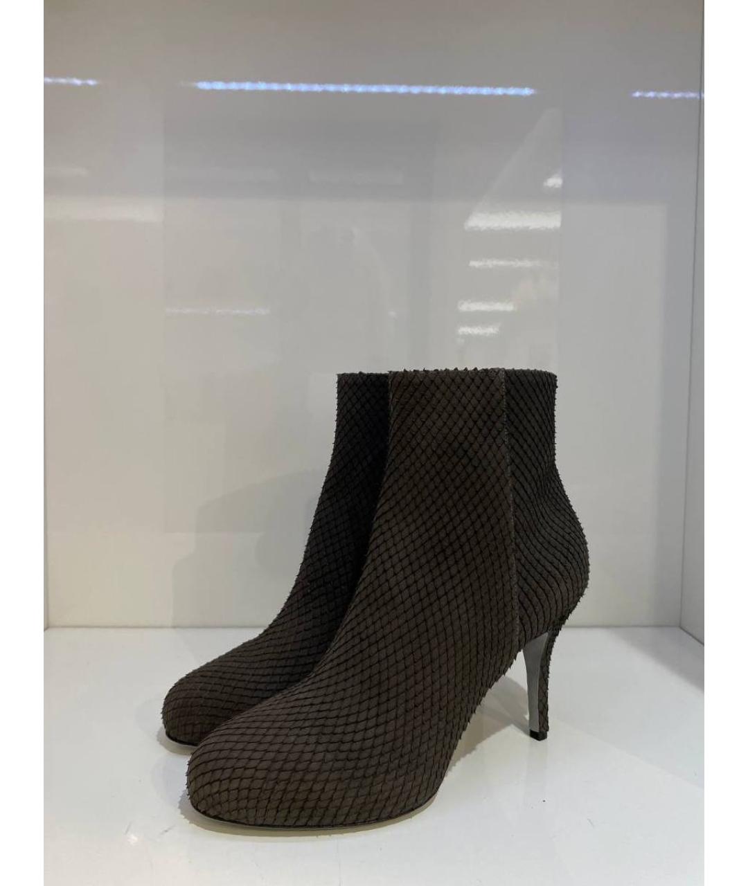 SERGIO ROSSI Коричневые кожаные ботинки, фото 2