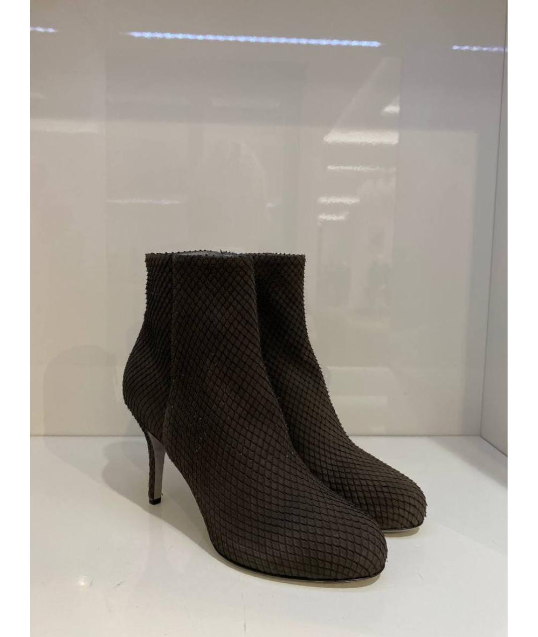 SERGIO ROSSI Коричневые кожаные ботинки, фото 4