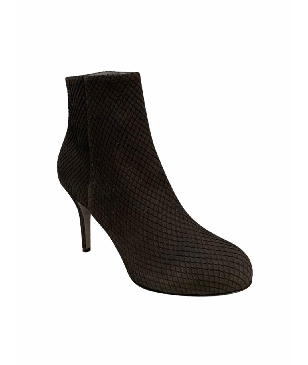 SERGIO ROSSI Коричневые кожаные ботинки, фото 1