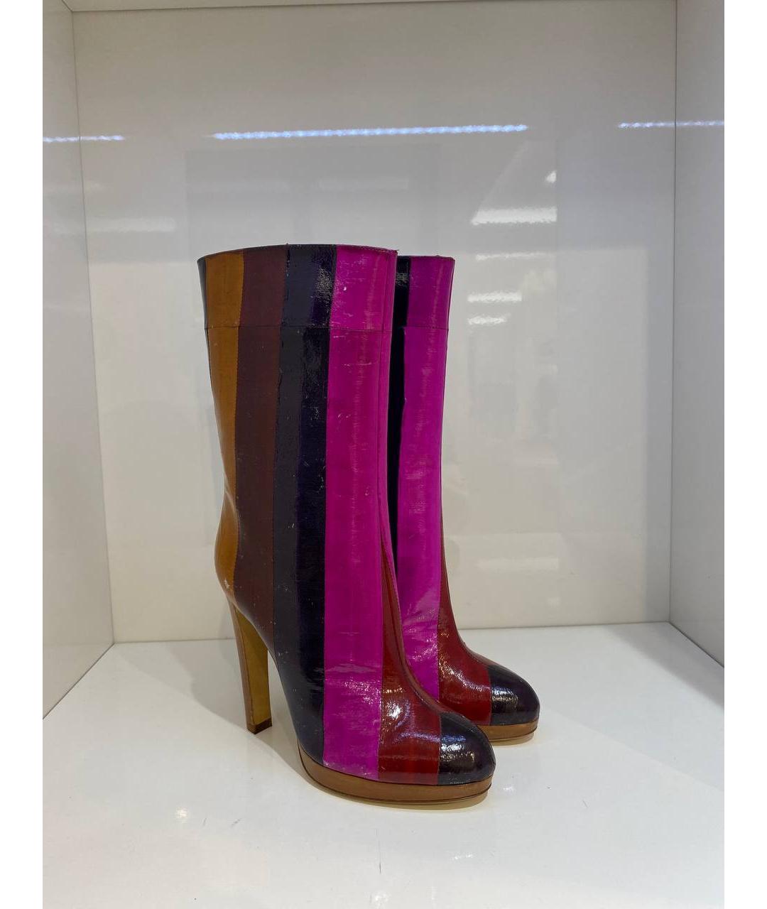 SERGIO ROSSI Мульти кожаные ботинки, фото 4