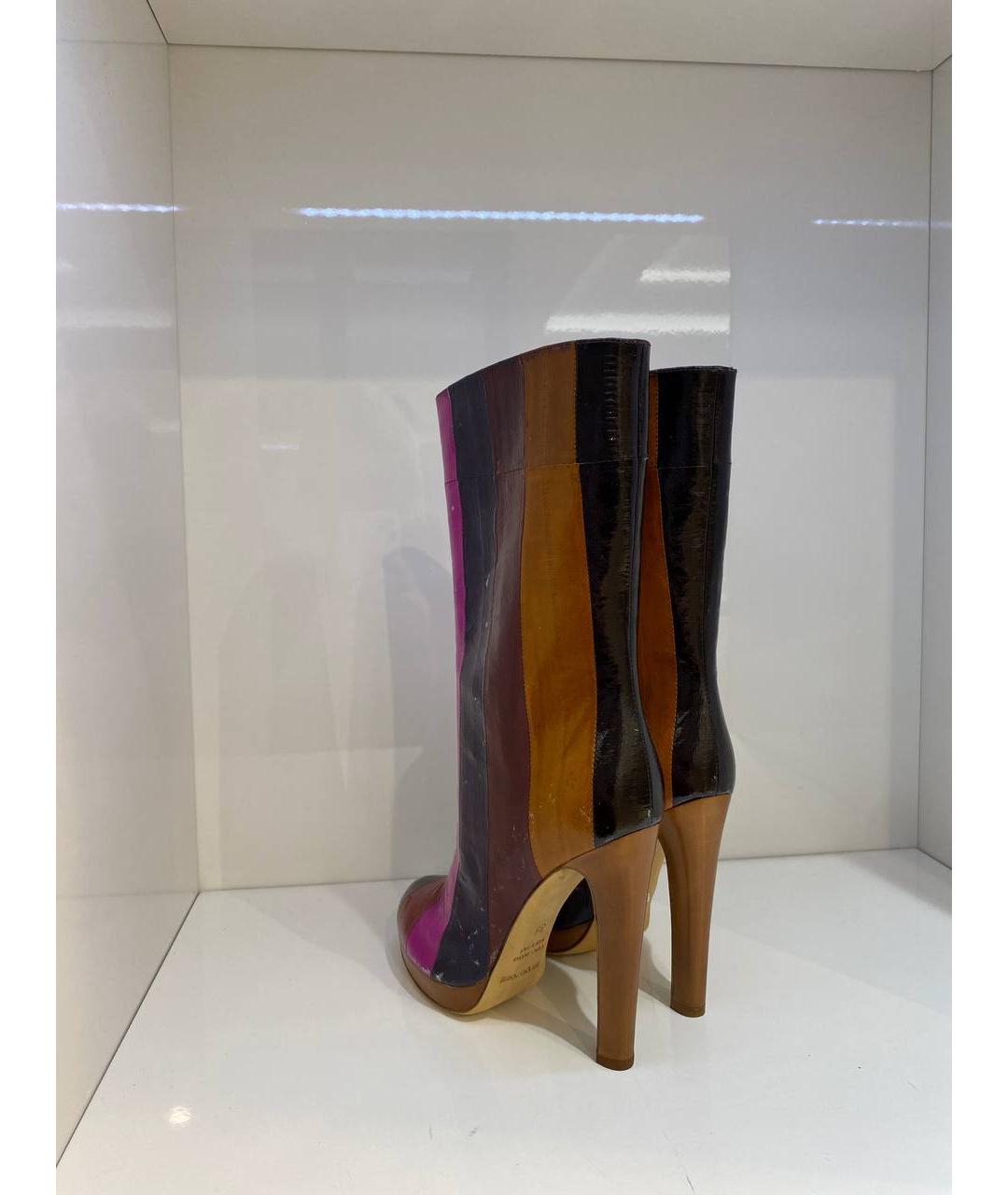 SERGIO ROSSI Мульти кожаные ботинки, фото 3