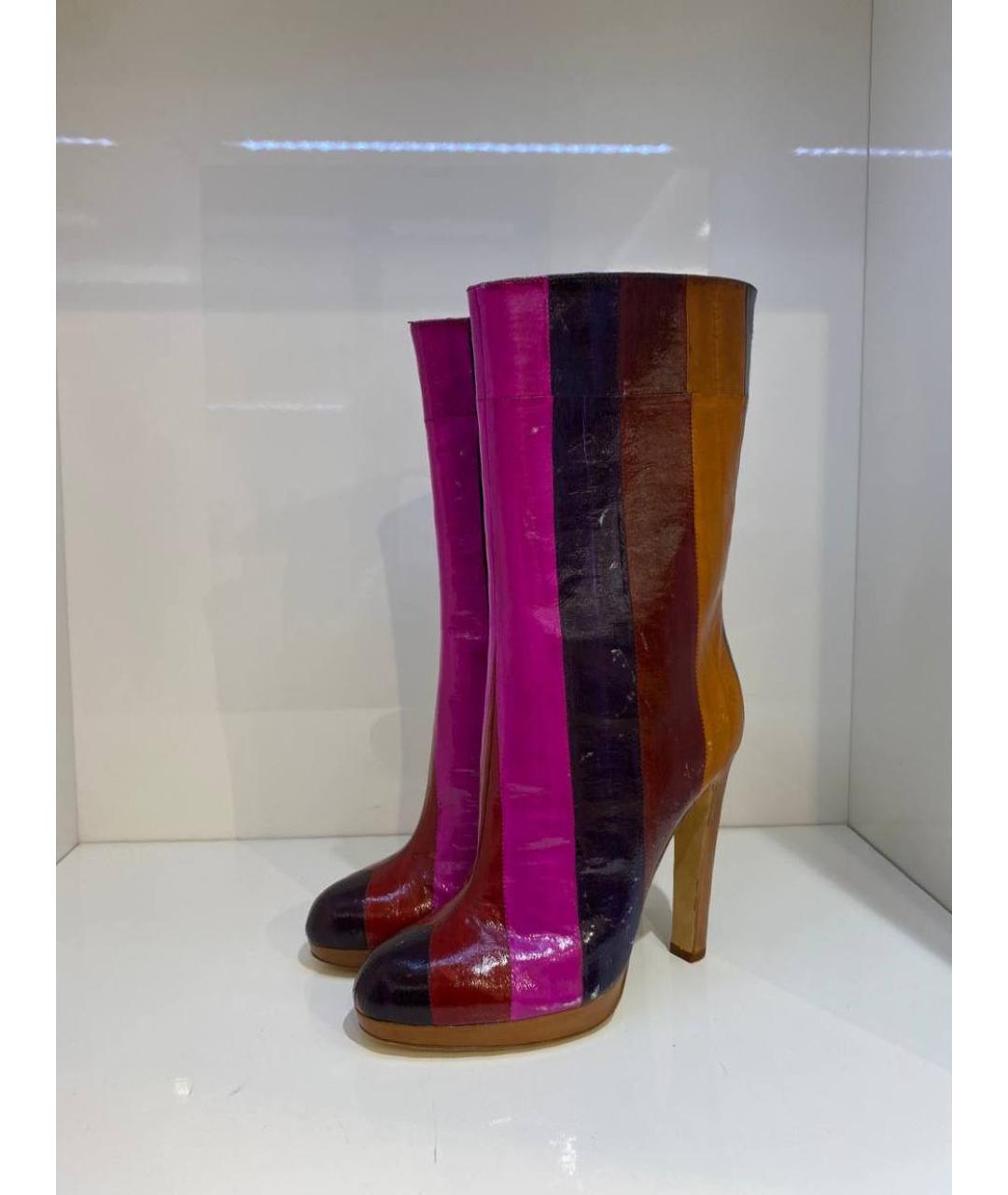 SERGIO ROSSI Мульти кожаные ботинки, фото 2