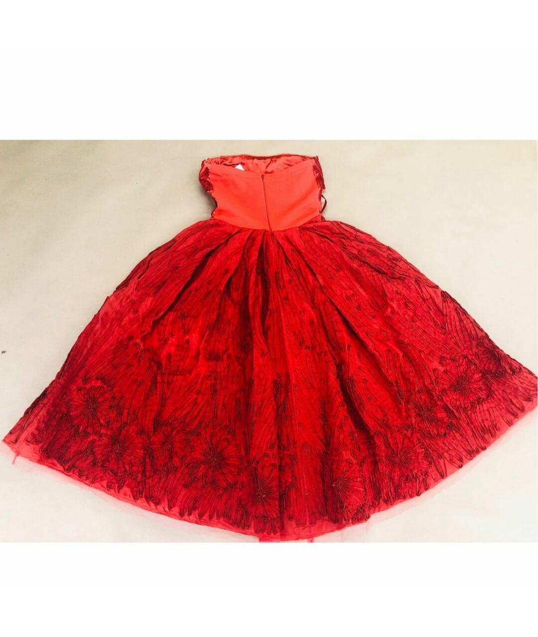 DONNA KARAN Красное шелковое вечернее платье, фото 2