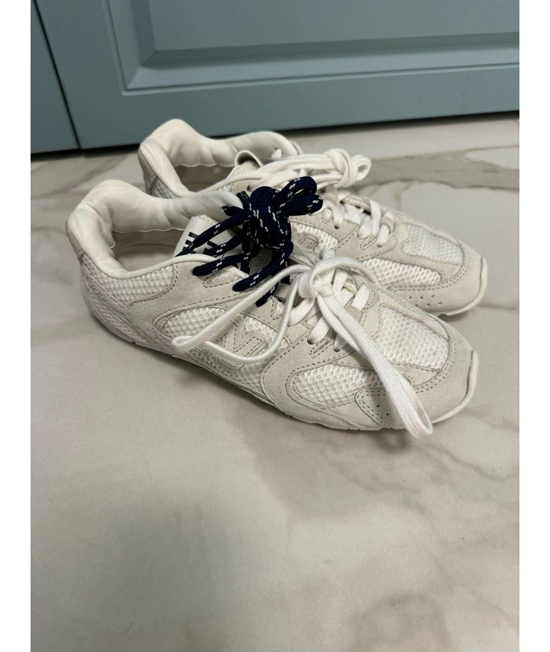 MIU MIU Белые текстильные кроссовки, фото 2