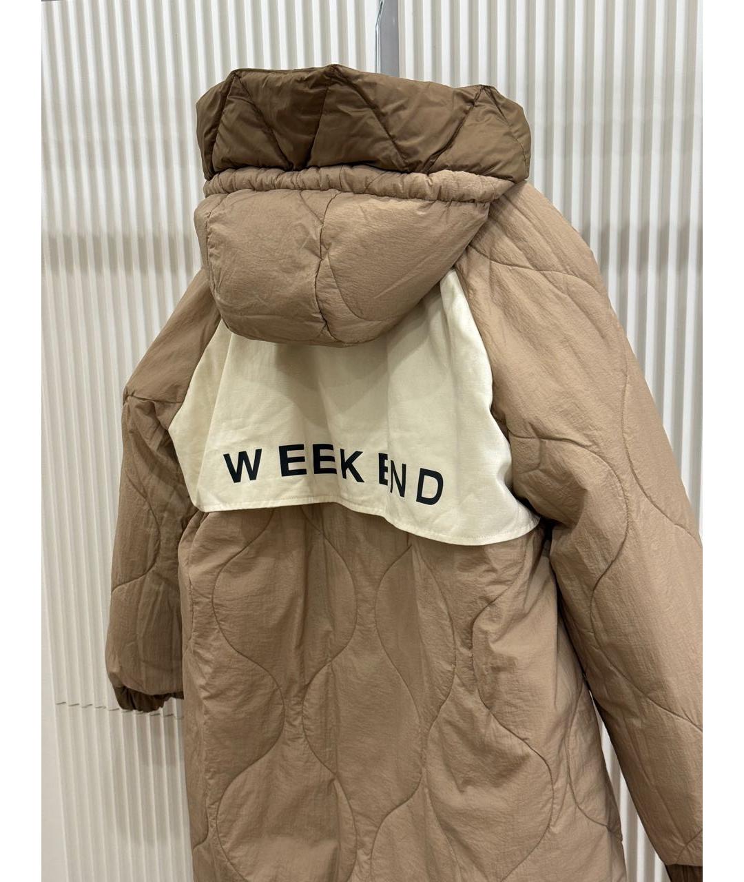 WEEKEND MAX MARA Коричневый полиэстеровый пуховик, фото 4