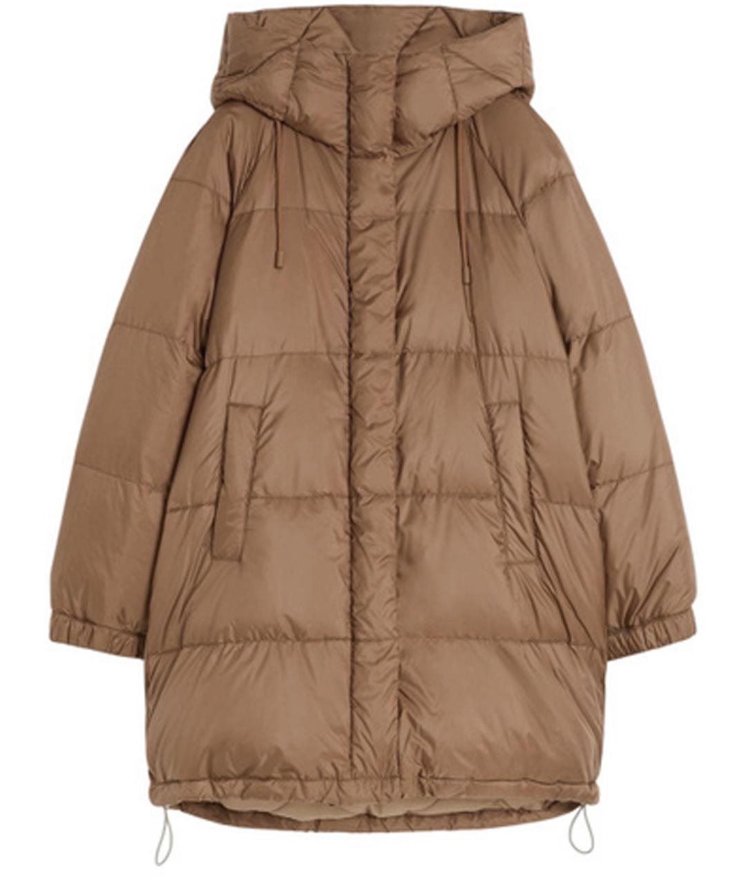 WEEKEND MAX MARA Коричневый полиэстеровый пуховик, фото 1