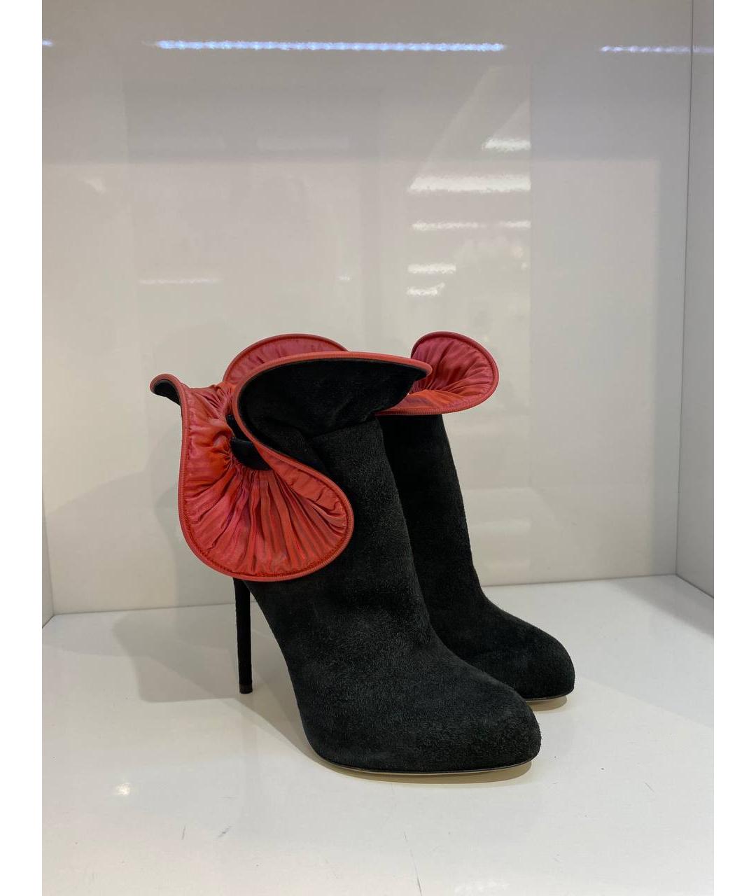 SERGIO ROSSI Черные замшевые ботинки, фото 4