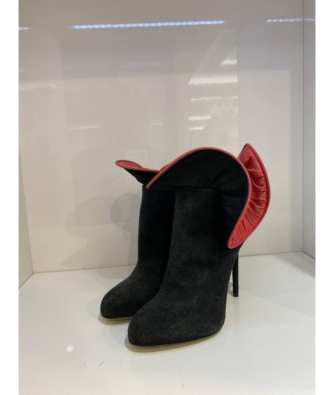 SERGIO ROSSI Черные замшевые ботинки, фото 2