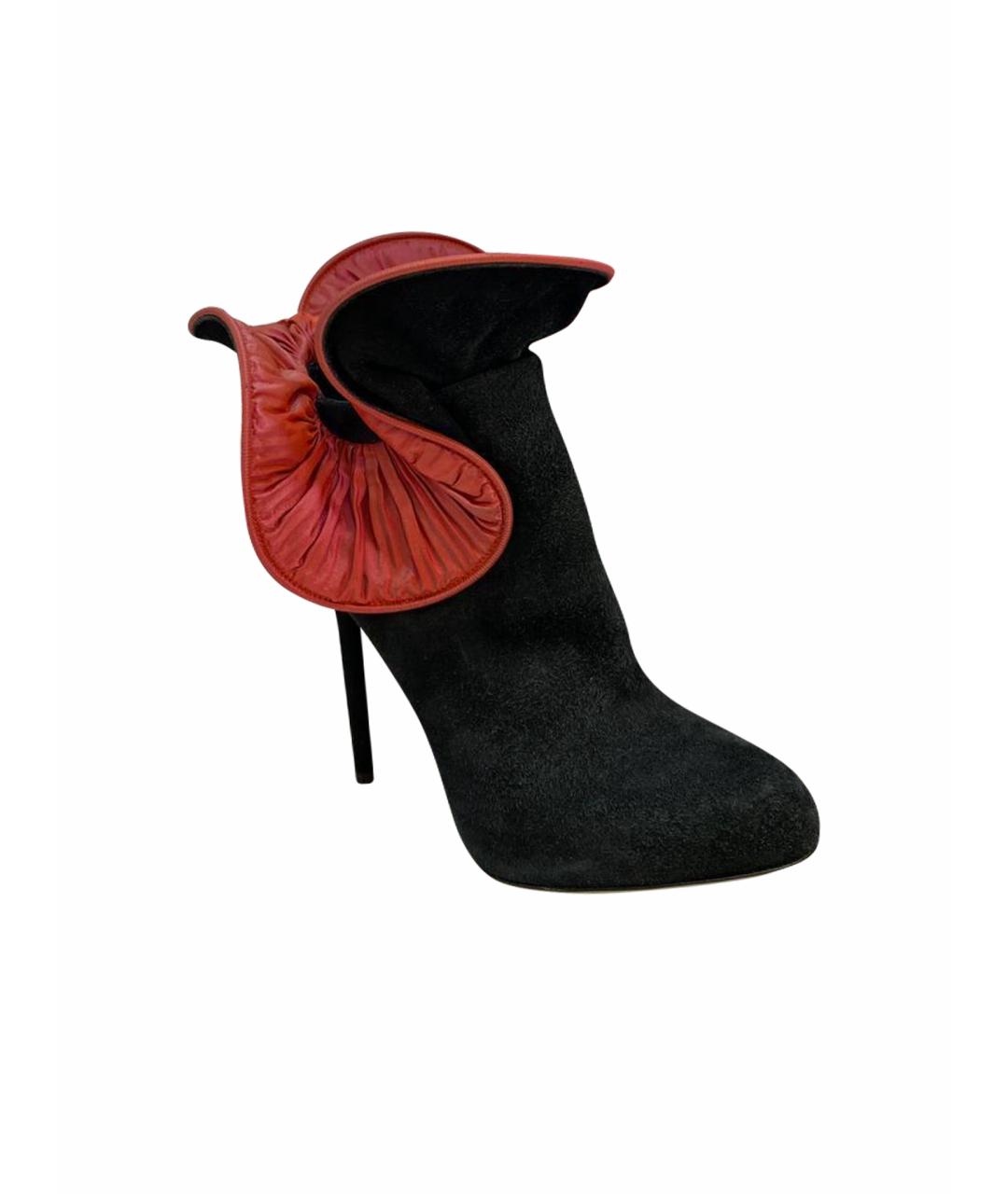 SERGIO ROSSI Черные замшевые ботинки, фото 1