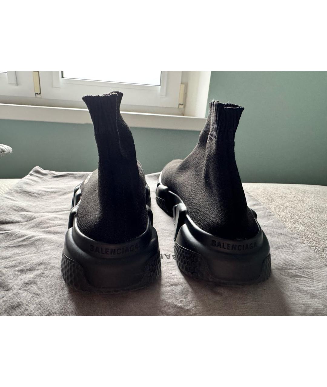 BALENCIAGA Черные текстильные кроссовки, фото 4