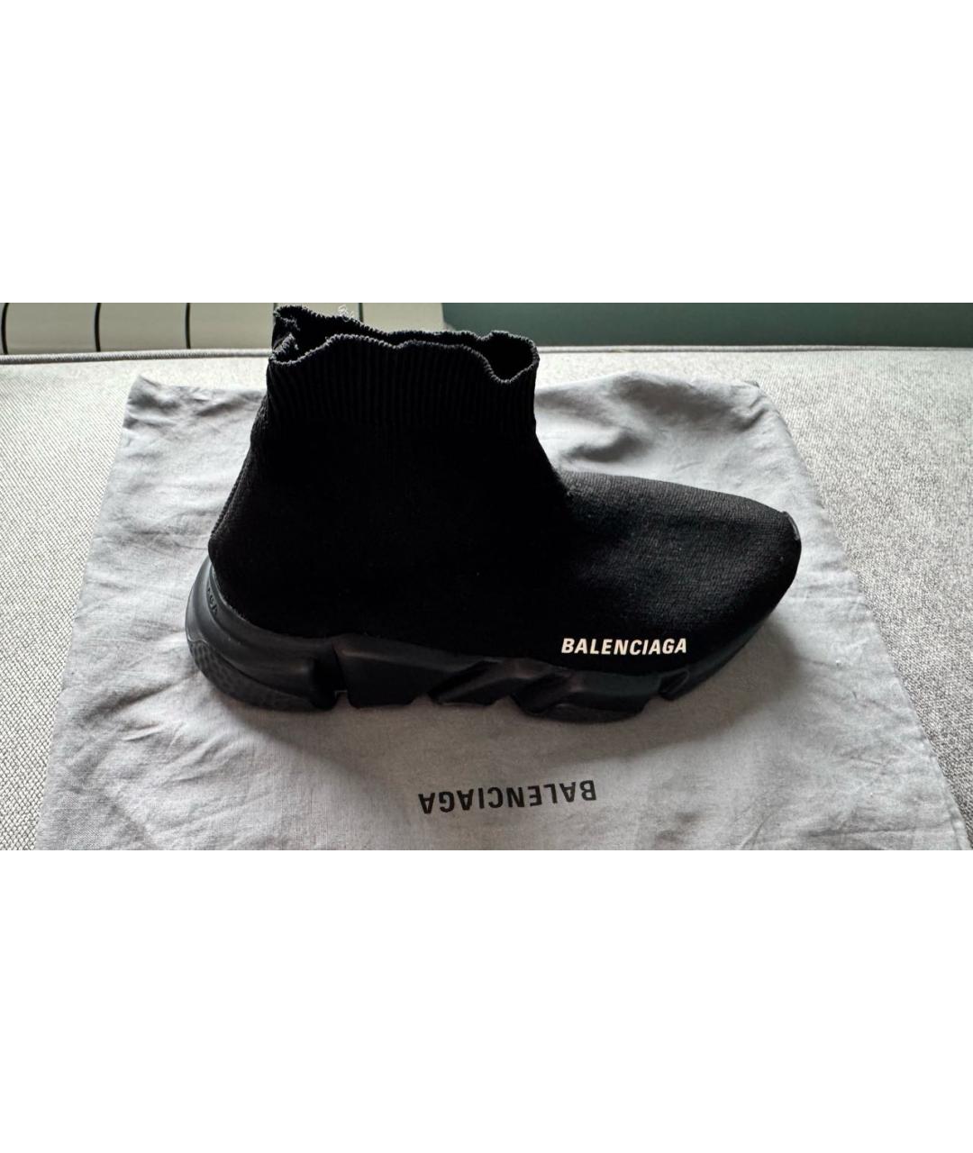 BALENCIAGA Черные текстильные кроссовки, фото 5