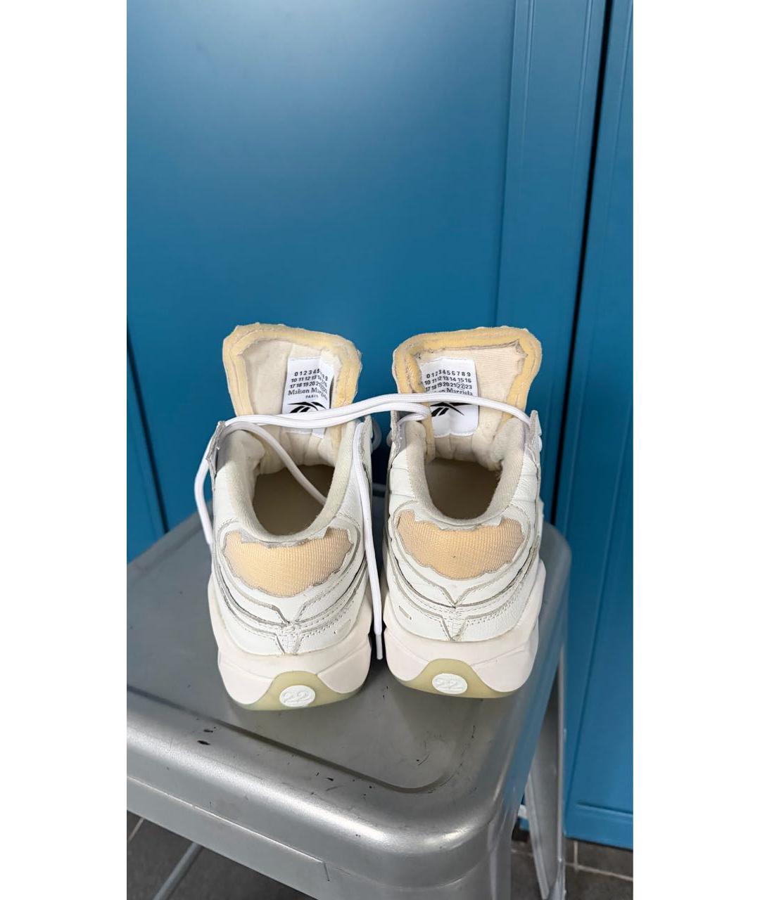 REEBOK Белые кожаные низкие кроссовки / кеды, фото 3