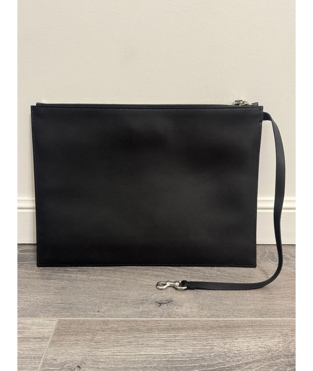 VALENTINO Черная кожаная папка для документов, фото 2