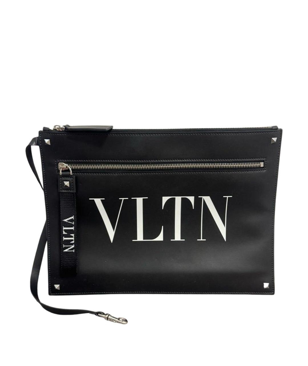 VALENTINO Черная кожаная папка для документов, фото 1