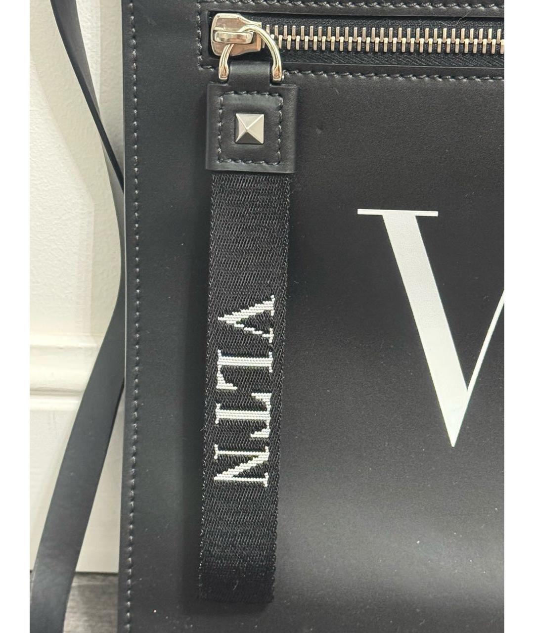 VALENTINO Черная кожаная папка для документов, фото 4