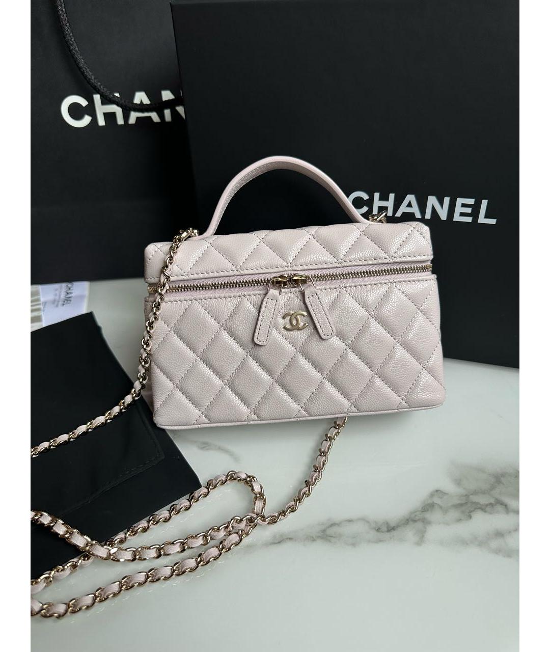 CHANEL Бежевая кожаная сумка через плечо, фото 2