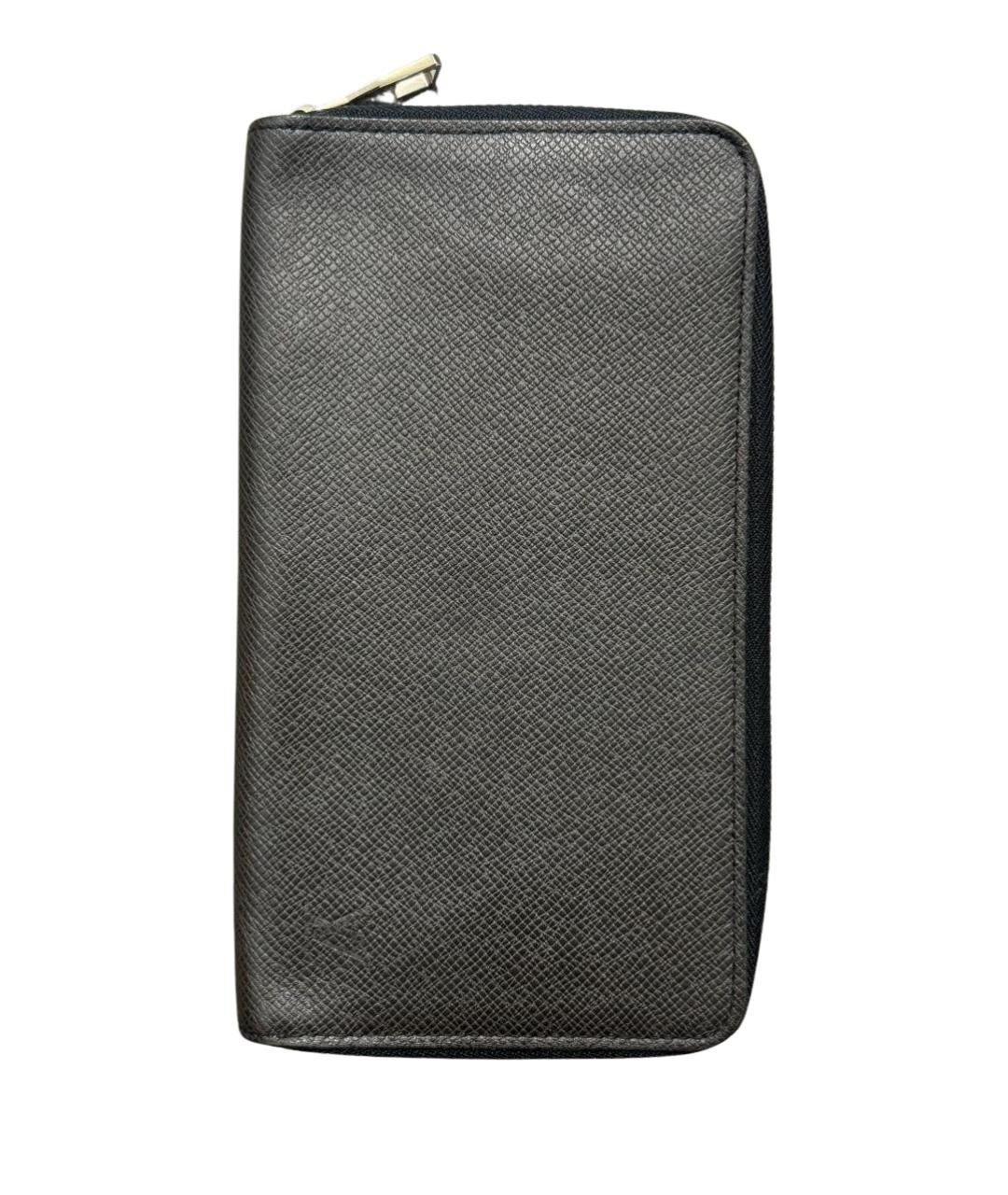 LOUIS VUITTON Черный кожаный кошелек, фото 1