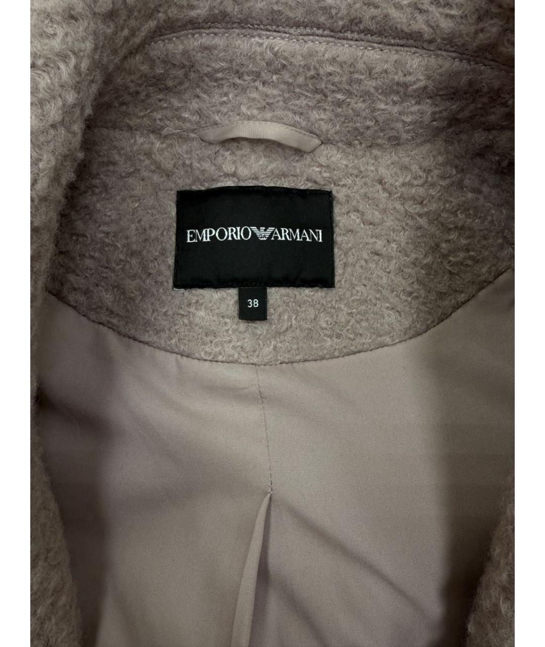 EMPORIO ARMANI Розовое полиэстеровое пальто, фото 3