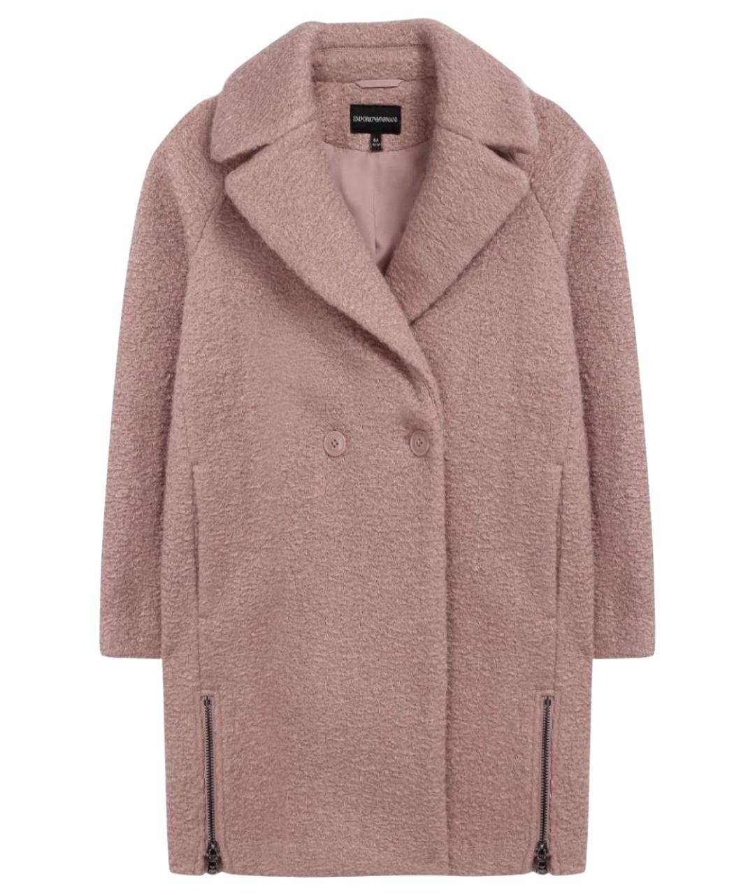 EMPORIO ARMANI Розовое полиэстеровое пальто, фото 1