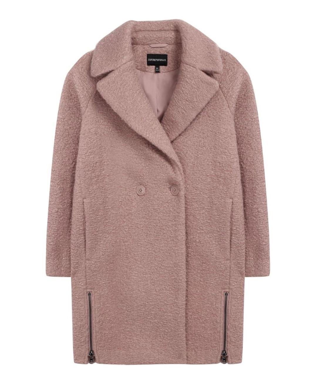 EMPORIO ARMANI Розовое полиэстеровое пальто, фото 9