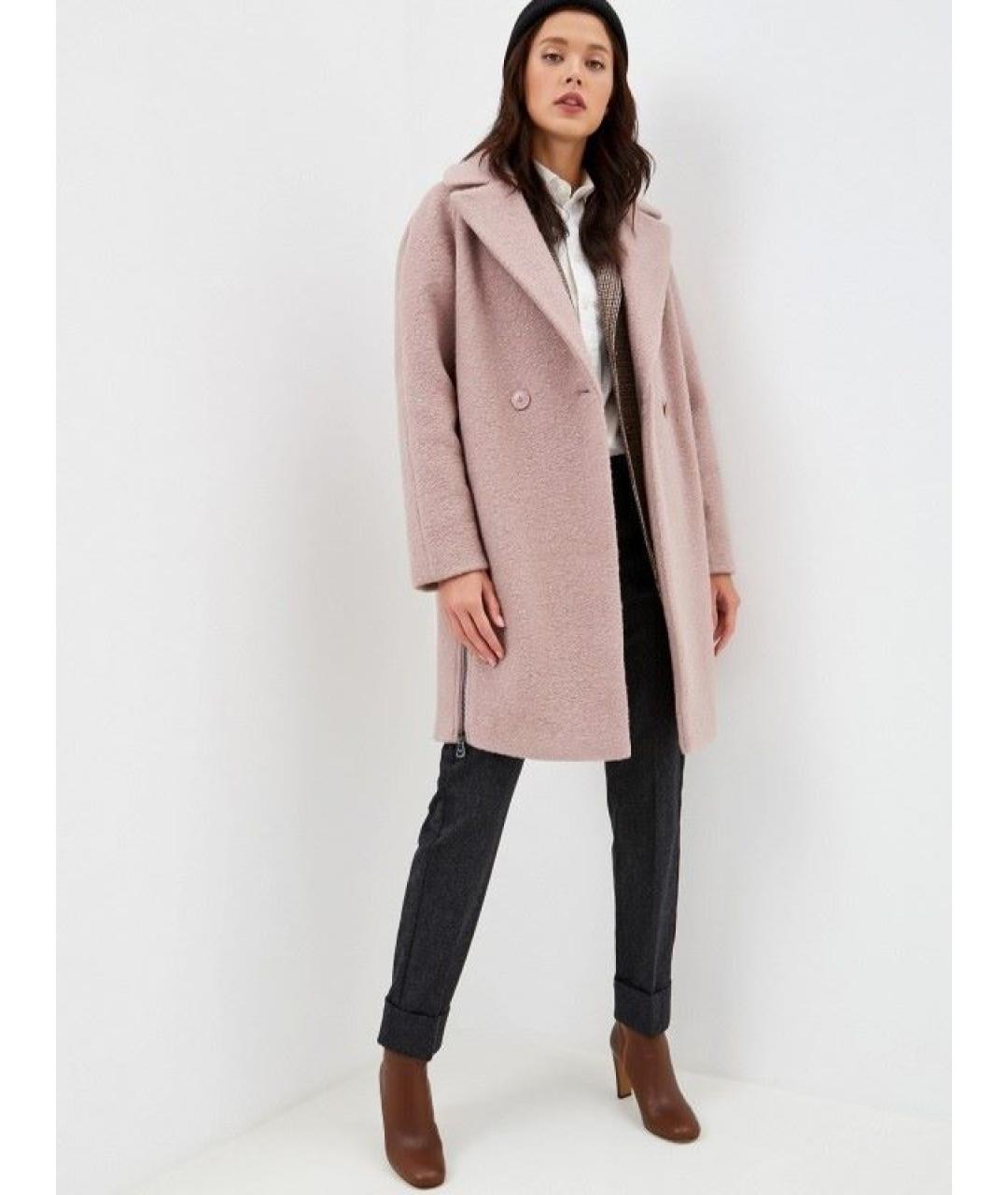 EMPORIO ARMANI Розовое полиэстеровое пальто, фото 8