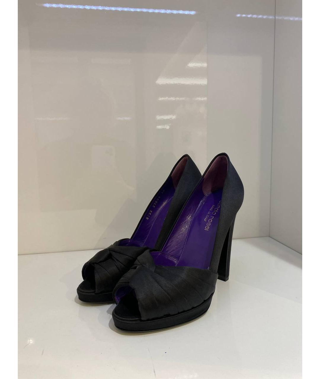 SERGIO ROSSI Черные кожаные туфли, фото 2