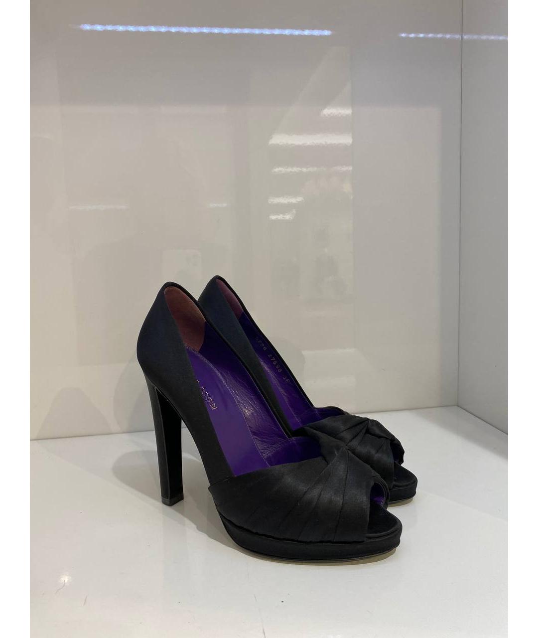 SERGIO ROSSI Черные кожаные туфли, фото 4