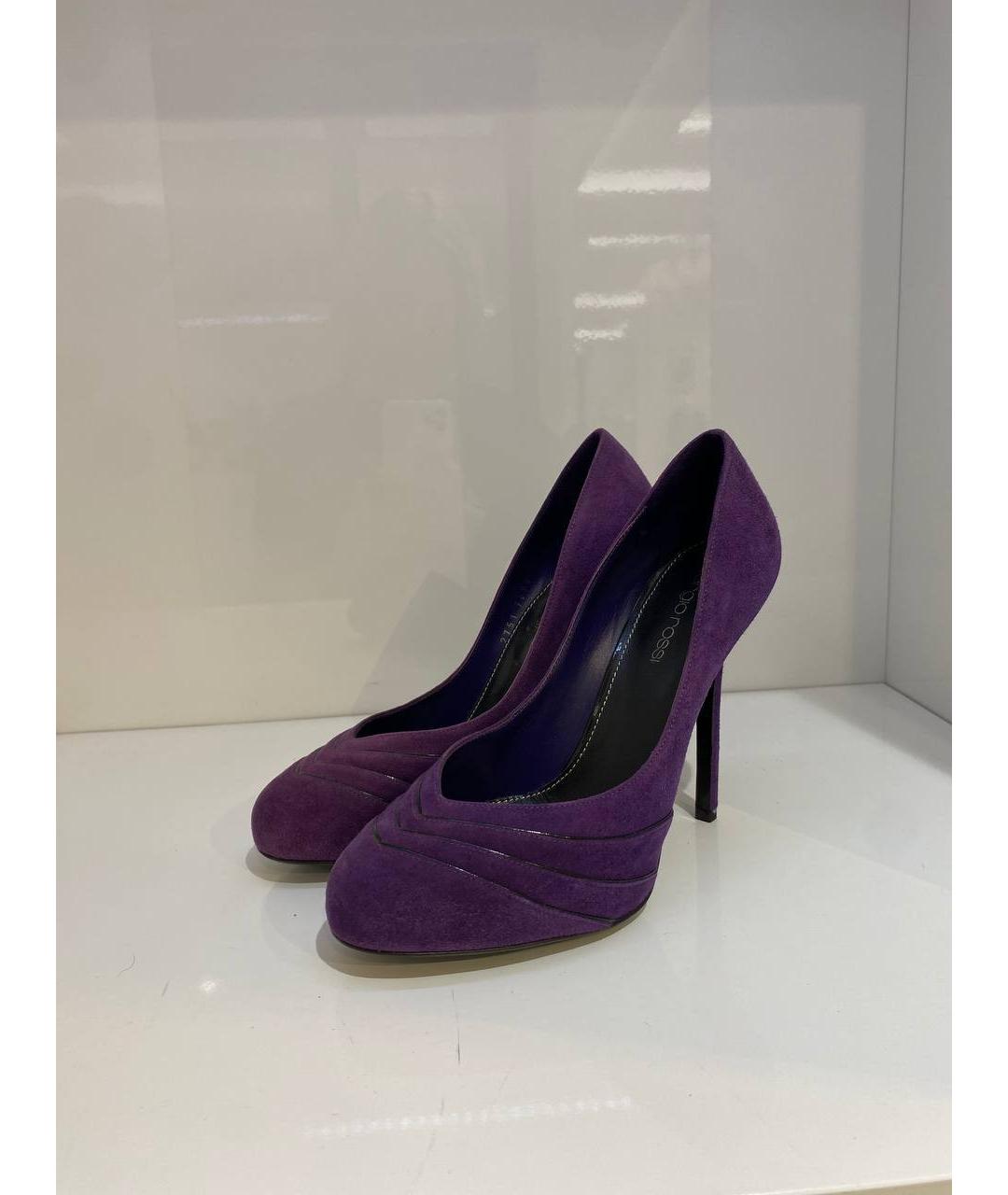 SERGIO ROSSI Фиолетовые замшевые туфли, фото 2