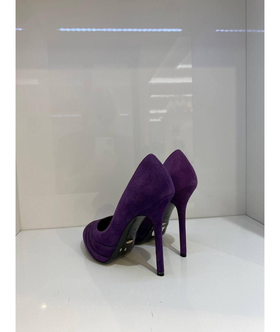 SERGIO ROSSI Фиолетовые замшевые туфли, фото 3