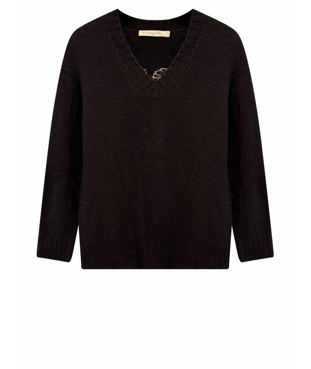 CHRISTIAN DIOR Черный кашемировый джемпер / свитер, фото 1