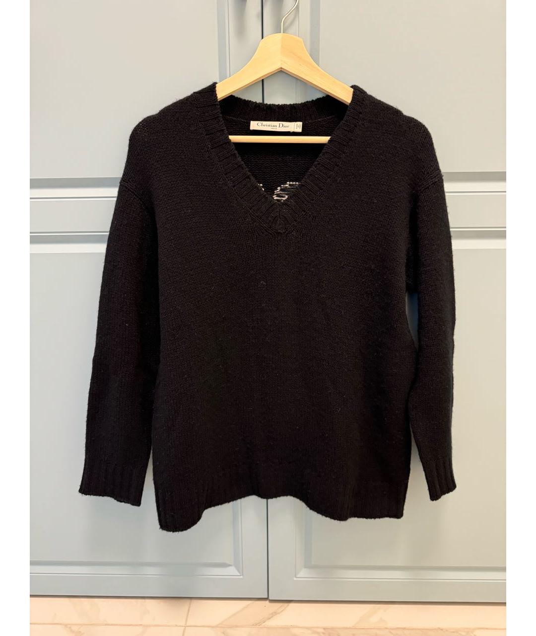 CHRISTIAN DIOR Черный кашемировый джемпер / свитер, фото 2
