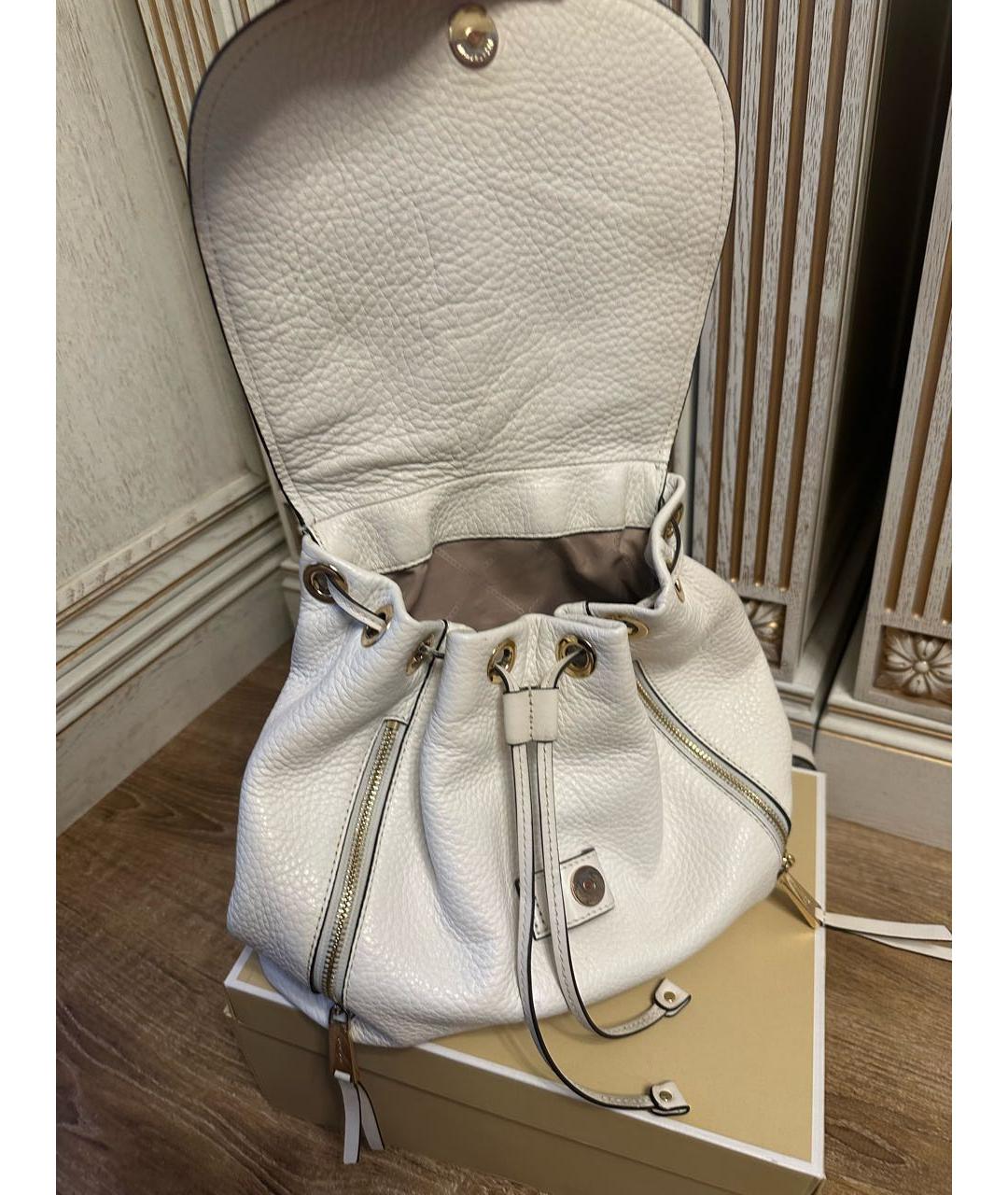 MICHAEL KORS Белый кожаный рюкзак, фото 3