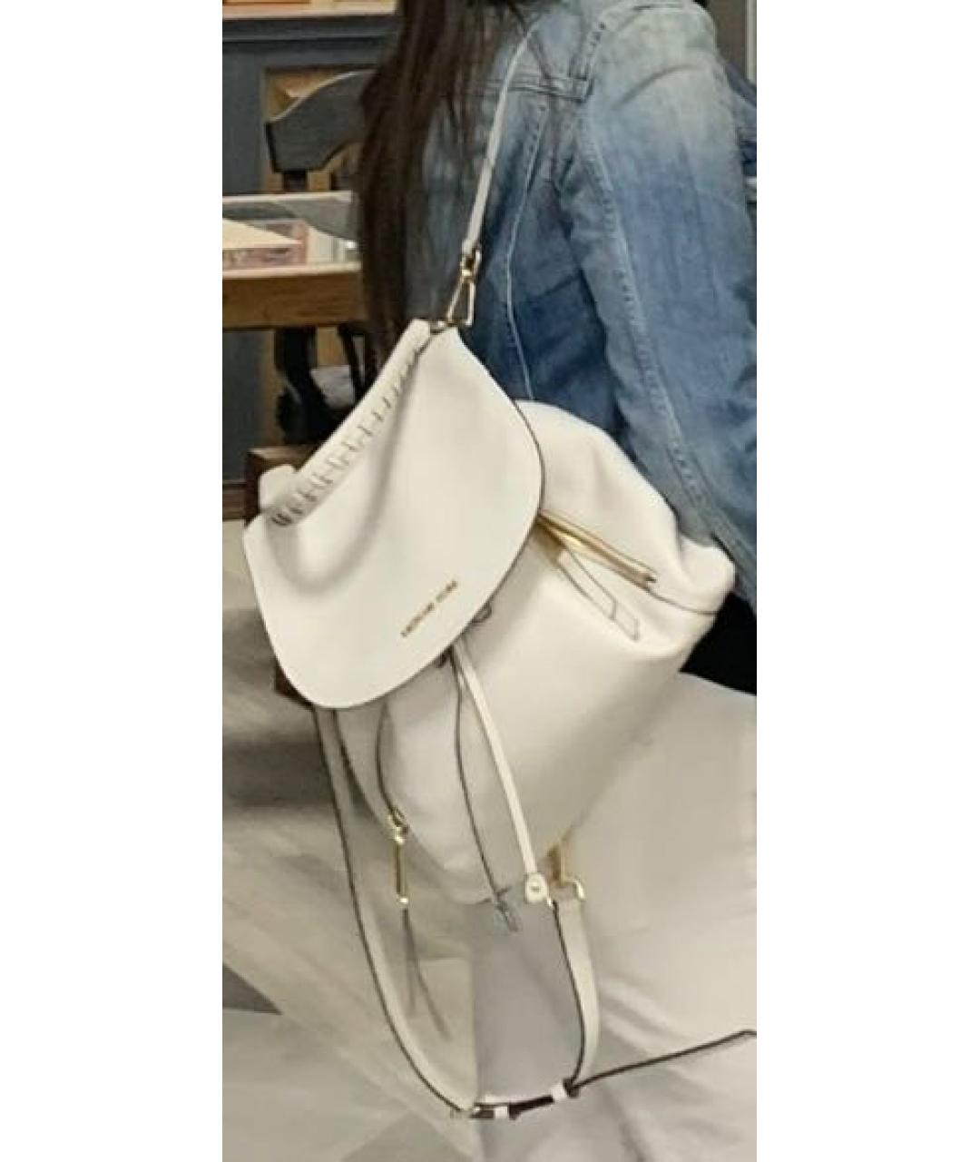 MICHAEL KORS Белый кожаный рюкзак, фото 8