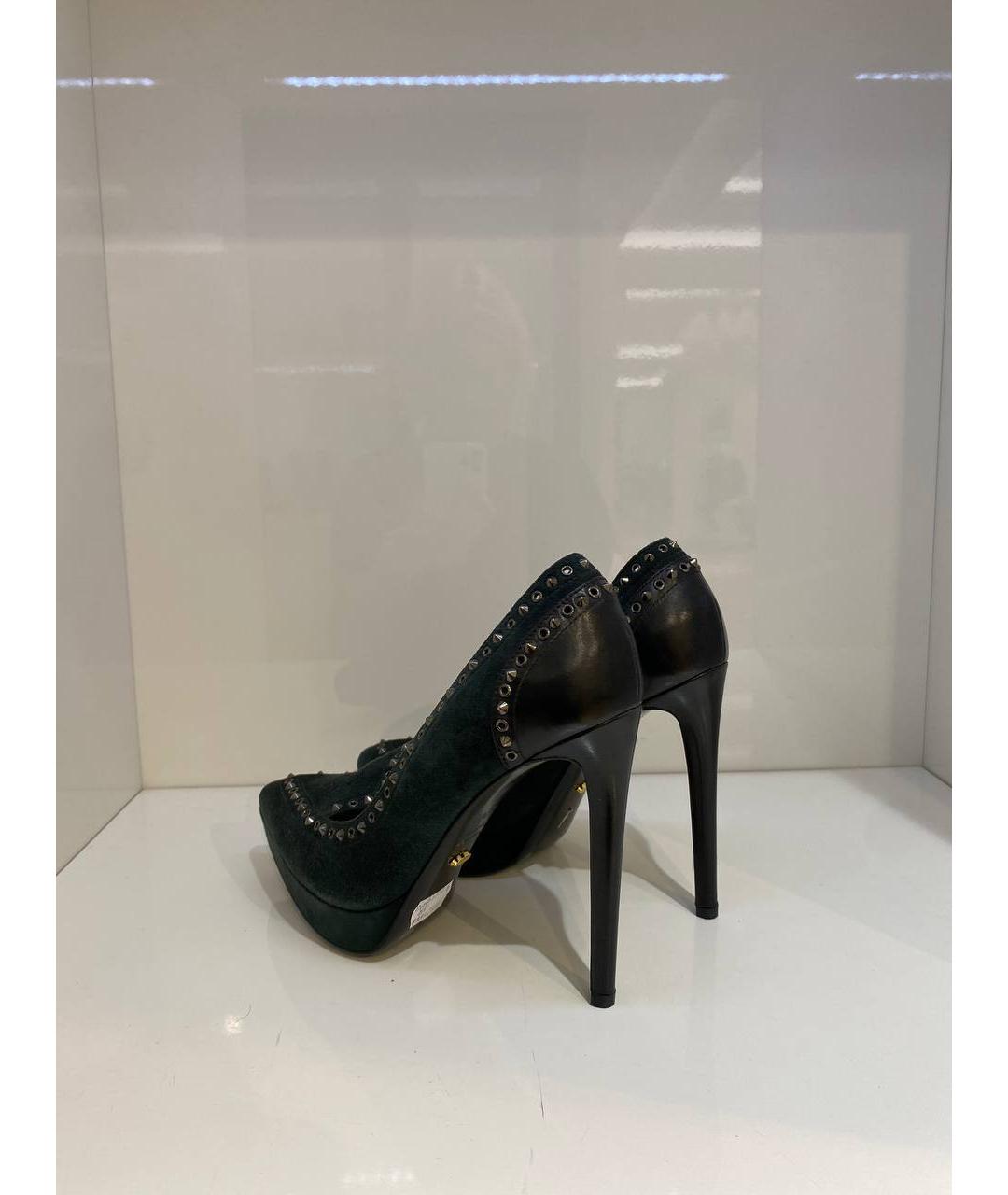 SERGIO ROSSI Зеленые замшевые туфли, фото 3