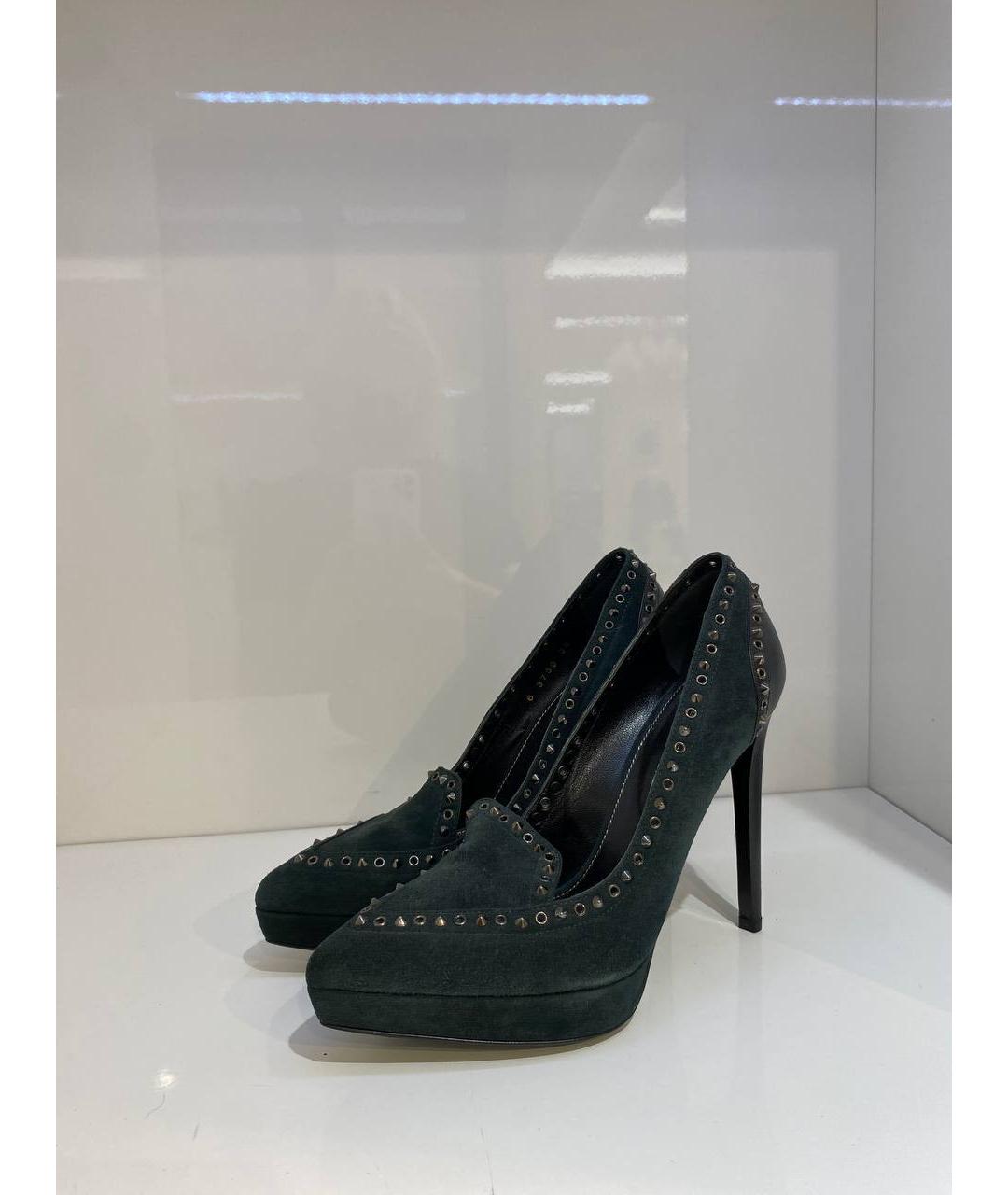 SERGIO ROSSI Зеленые замшевые туфли, фото 2