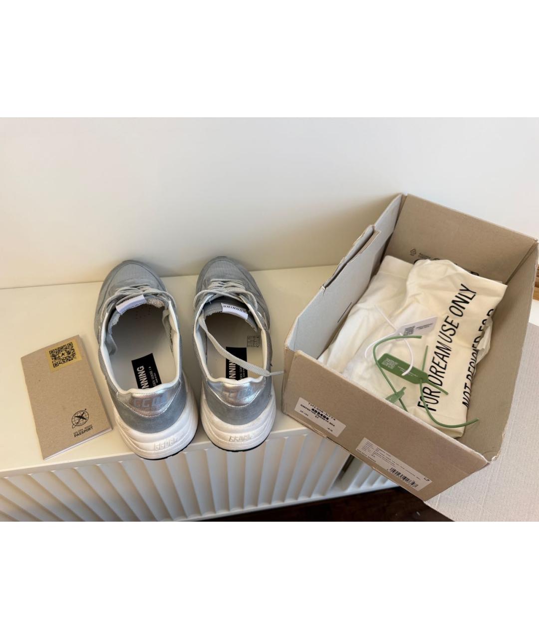 GOLDEN GOOSE DELUXE BRAND Серые замшевые низкие кроссовки / кеды, фото 8