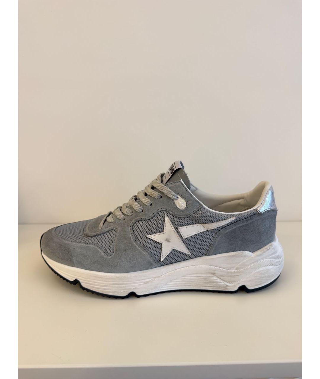 GOLDEN GOOSE DELUXE BRAND Серые замшевые низкие кроссовки / кеды, фото 5