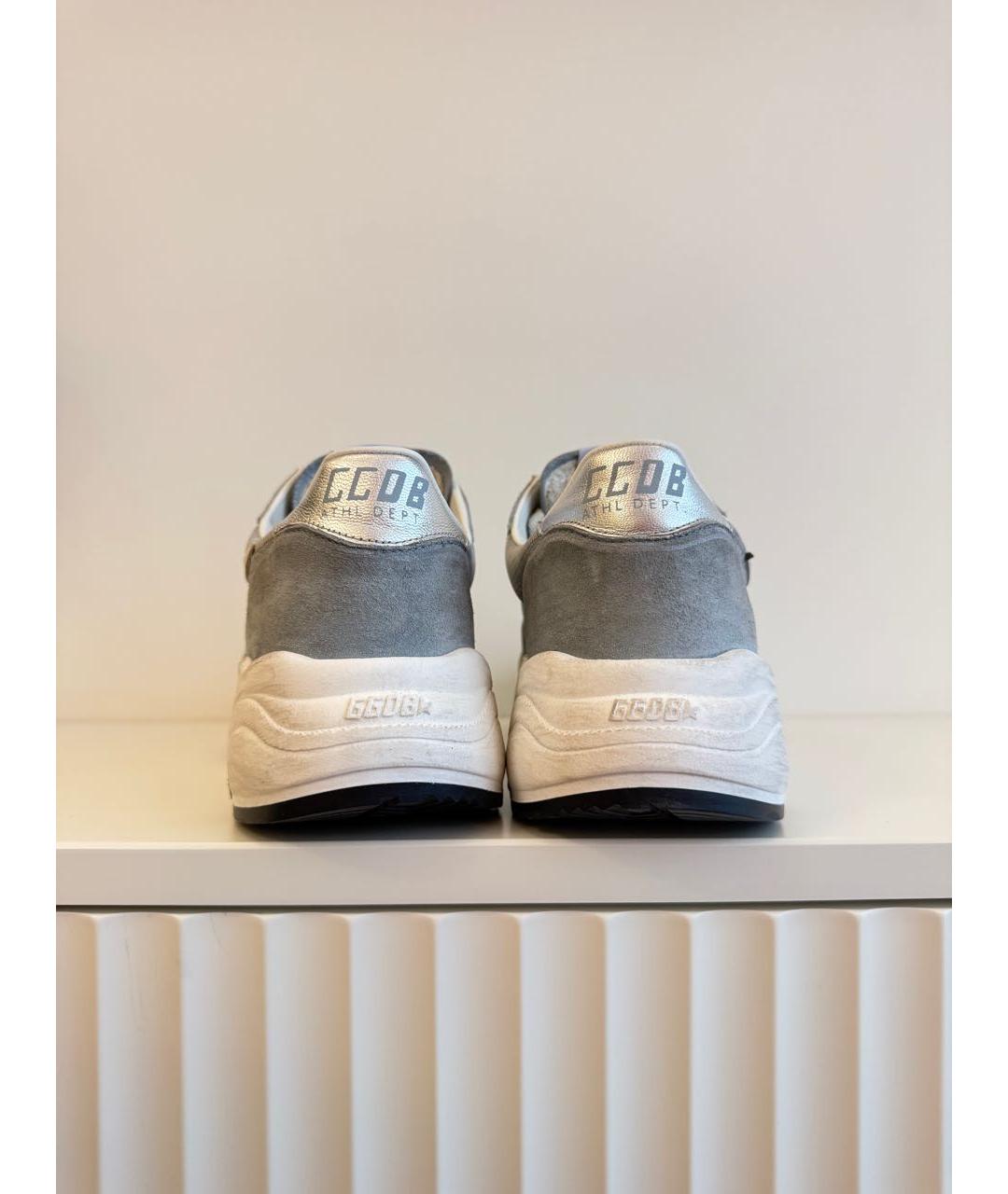 GOLDEN GOOSE DELUXE BRAND Серые замшевые низкие кроссовки / кеды, фото 4