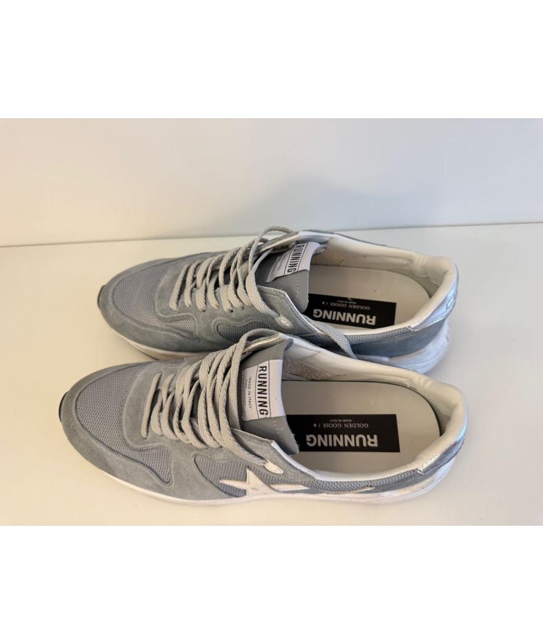 GOLDEN GOOSE DELUXE BRAND Серые замшевые низкие кроссовки / кеды, фото 6