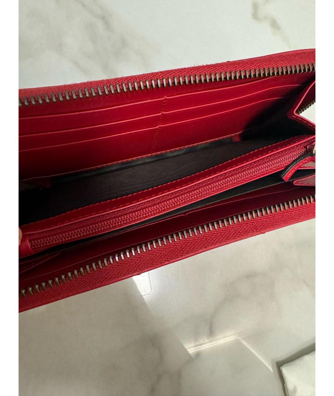 GUCCI Красный кожаный кошелек, фото 3