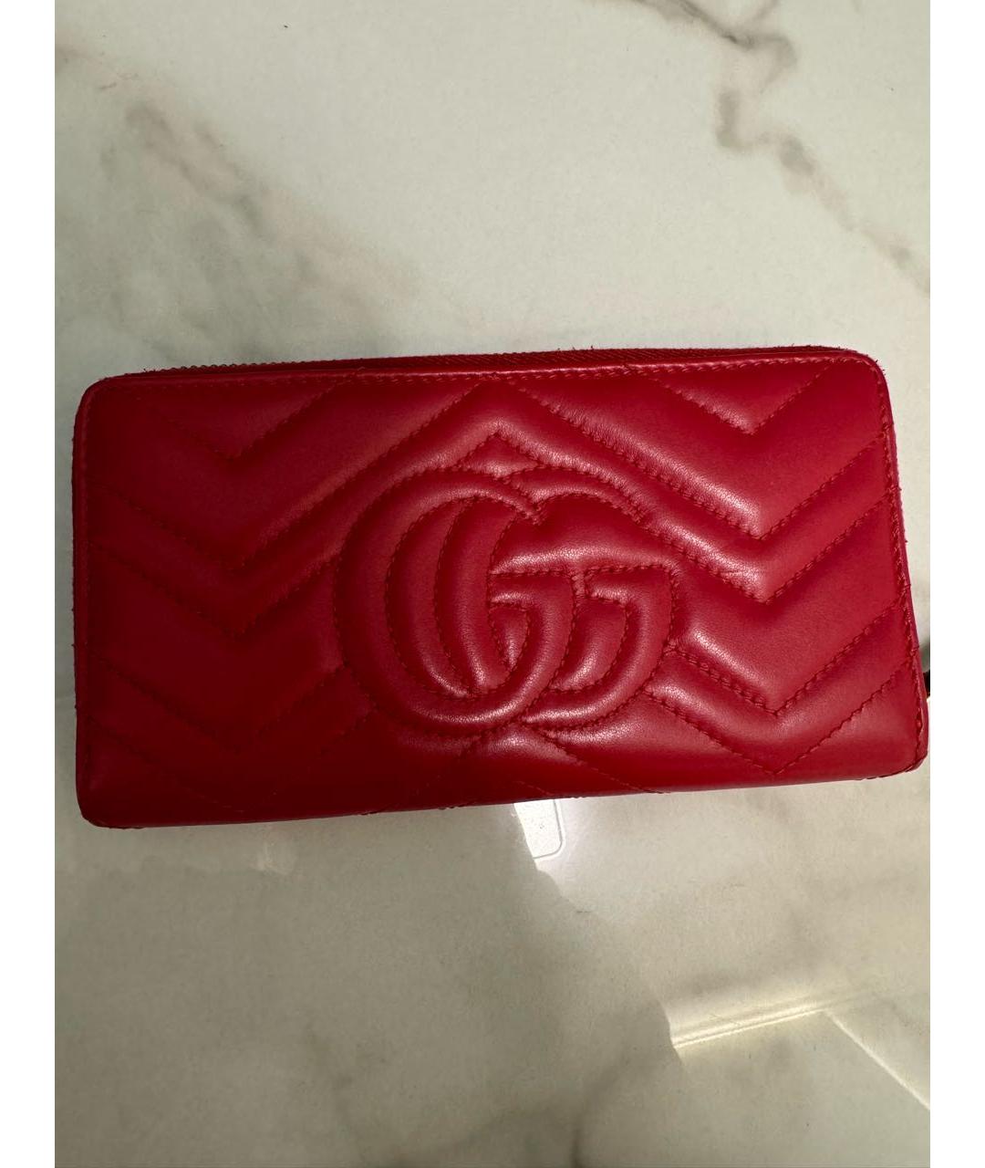 GUCCI Красный кожаный кошелек, фото 2