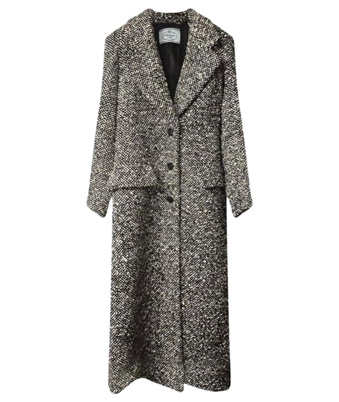 PRADA Серое шерстяное пальто, фото 1