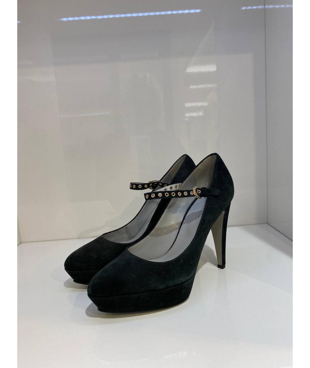 SERGIO ROSSI Черные замшевые туфли, фото 2