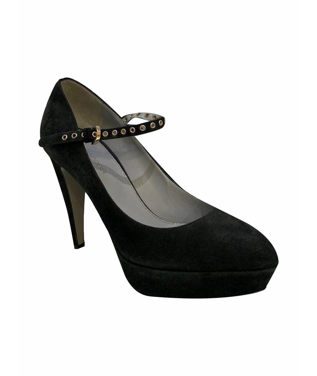 SERGIO ROSSI Черные замшевые туфли, фото 1