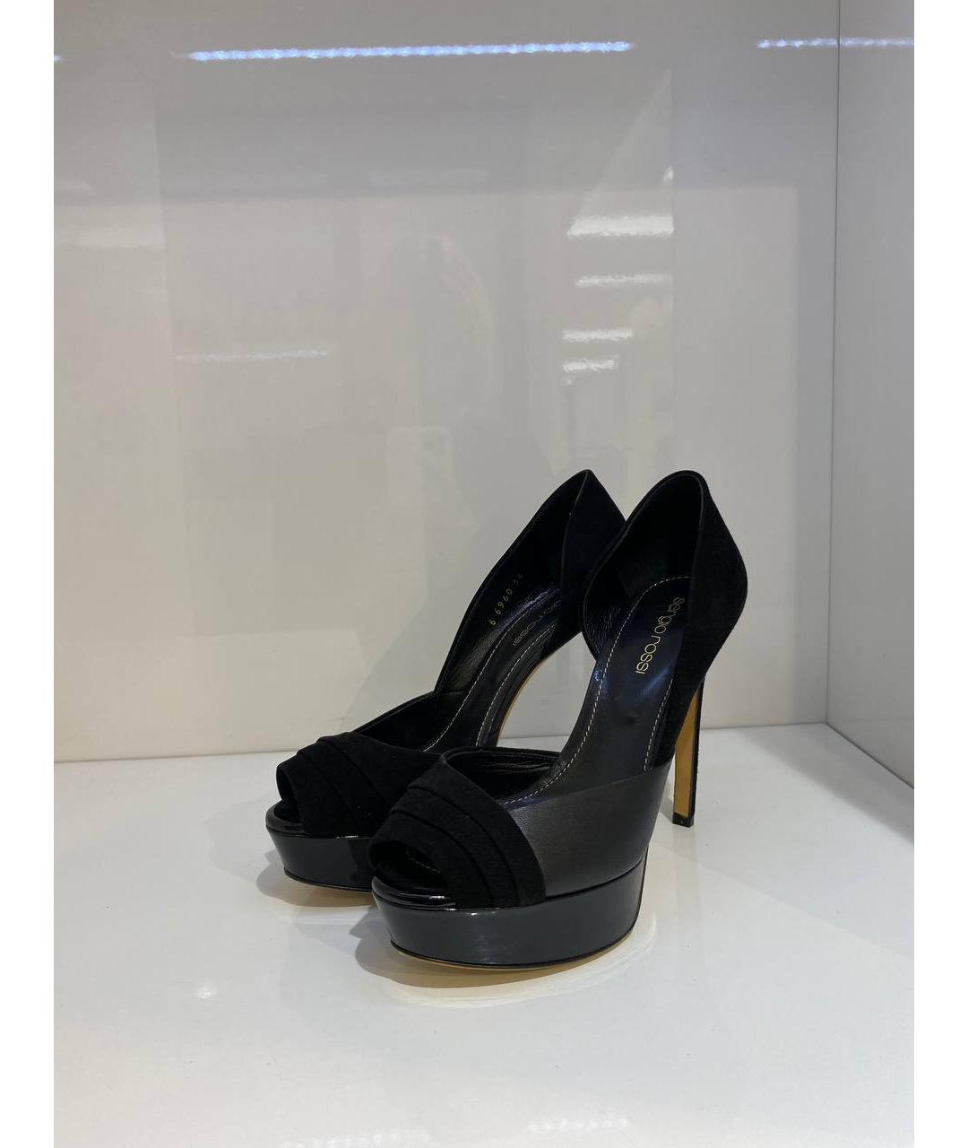 SERGIO ROSSI Черные кожаные туфли, фото 2
