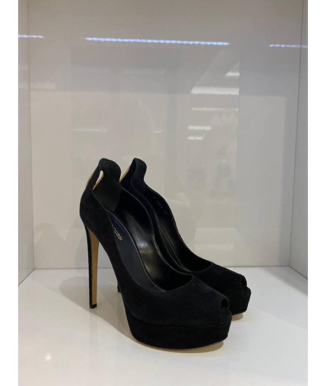 SERGIO ROSSI Черные замшевые туфли, фото 4