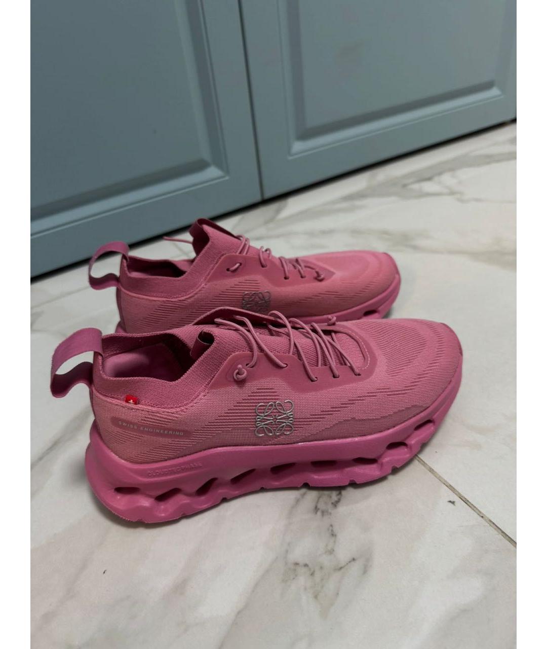 LOEWE Розовые текстильные кеды, фото 6